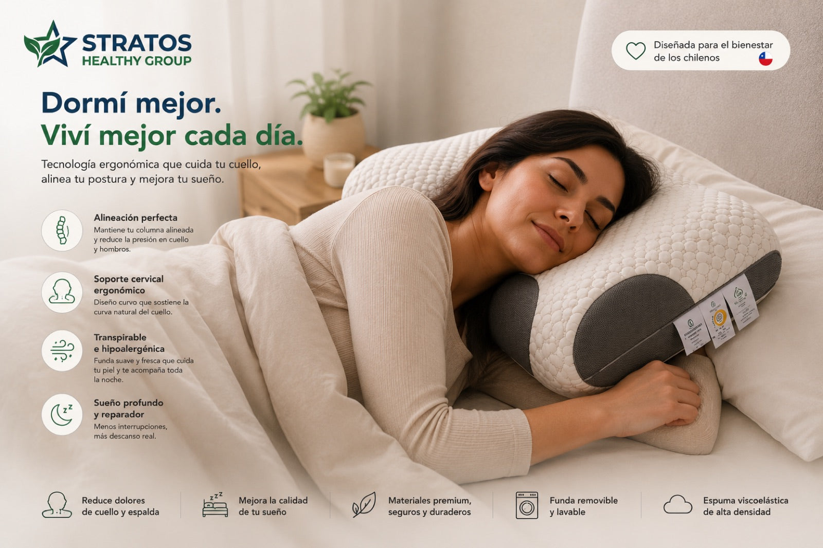 Almohada Cervical Ergonómica