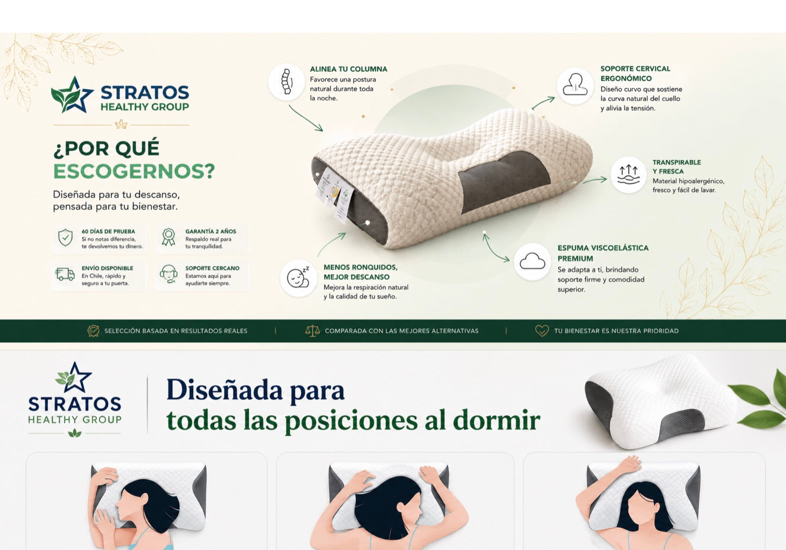 Almohada Cervical Ergonómica